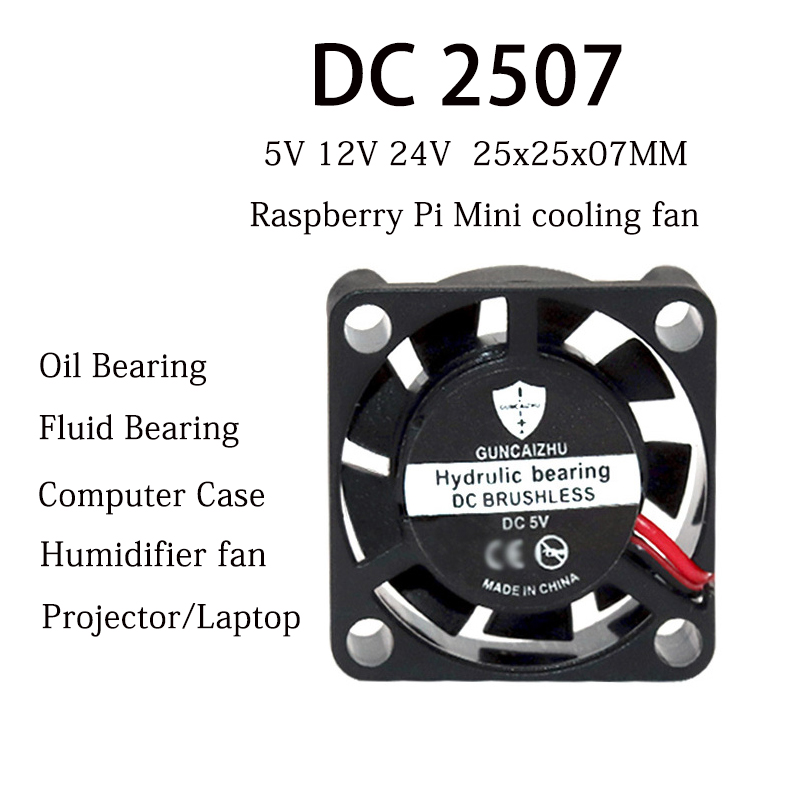 NEW 2507 Fan 25x25x7MM Oil Bea - Raspberry Pi Water Cooling Kit 评论和价格