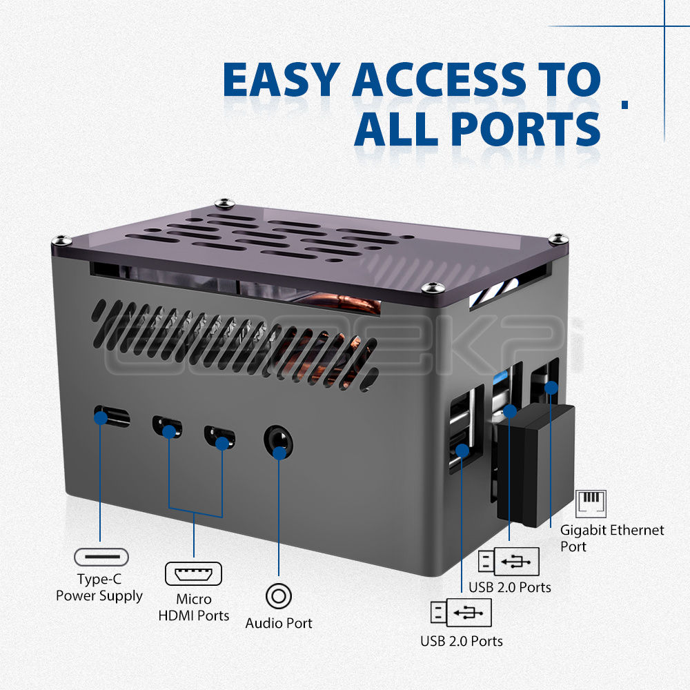 GeeekPi  Aluminum Brick Case B - Argon One V3 M.2 Nvme Case 评论和价格